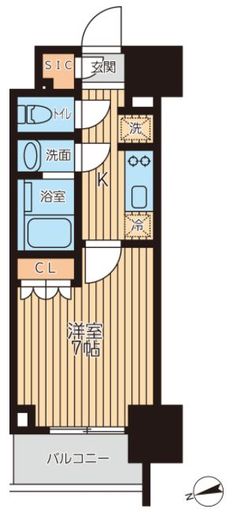 クロスレジデンス蒲田2　602号室　間取り