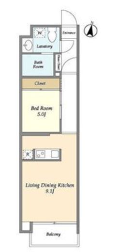エストラルゴ駒沢2 (est Largo KOMAZAWA2)　204号室　間取り