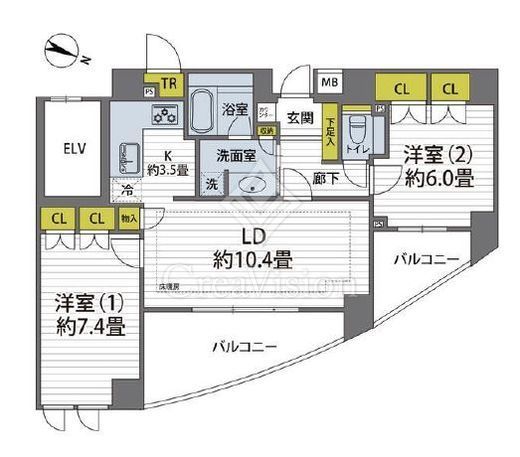 フォルム白金　208号室　間取り