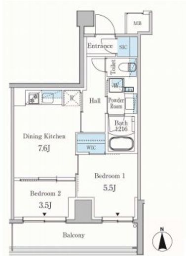 パークアクシス東蒲田　204号室　間取り