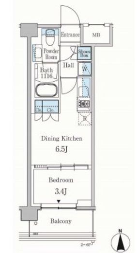 パークアクシス東蒲田　220号室　間取り