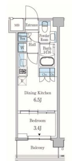 パークアクシス東蒲田　307号室　間取り