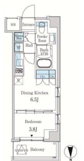 パークアクシス東蒲田　321号室　間取り