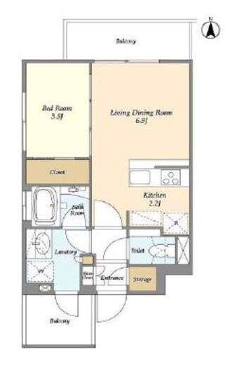 ラティエラ大森西　207号室　間取り