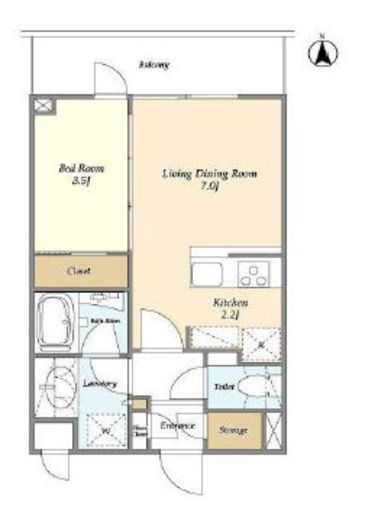 ラティエラ大森西　308号室　間取り