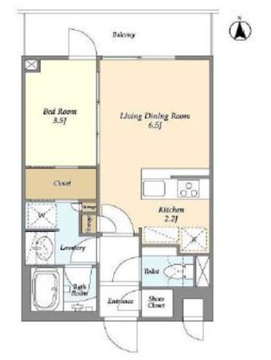 ラティエラ大森西　411号室　間取り