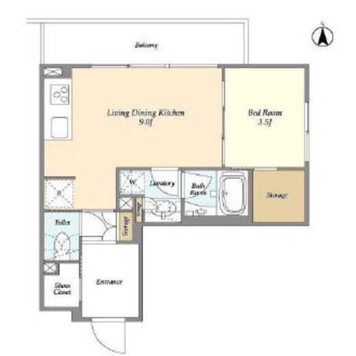 ラティエラ大森西　412号室　間取り