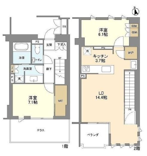 瀬田の杜ガーデン&テラス　W7号室　間取り