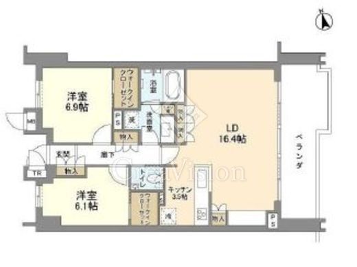 瀬田の杜ガーデン&テラス　A206号室　間取り