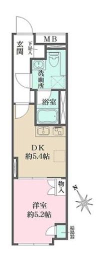 Fika大井町　412号室　間取り