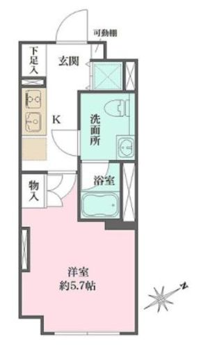 Fika大井町　505号室　間取り