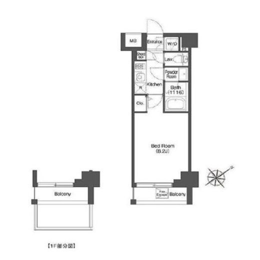 アイフラット中目黒　306号室　間取り