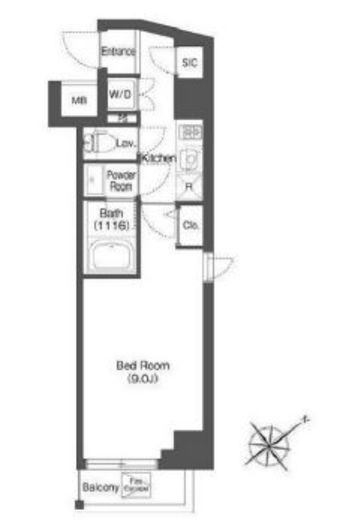 アイフラット中目黒　310号室　間取り