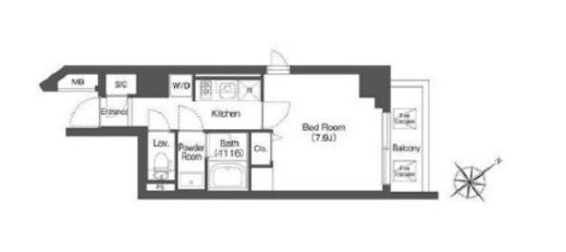 アイフラット中目黒　401号室　間取り
