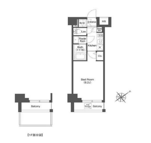 アイフラット中目黒　507号室　間取り