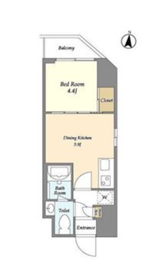 ミュプレ池上　801号室　間取り
