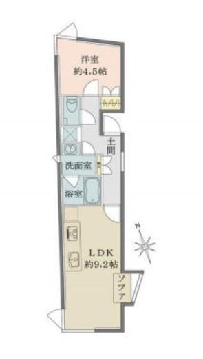 Solana Takanawadai (ソラーナ高輪台)　101号室　間取り