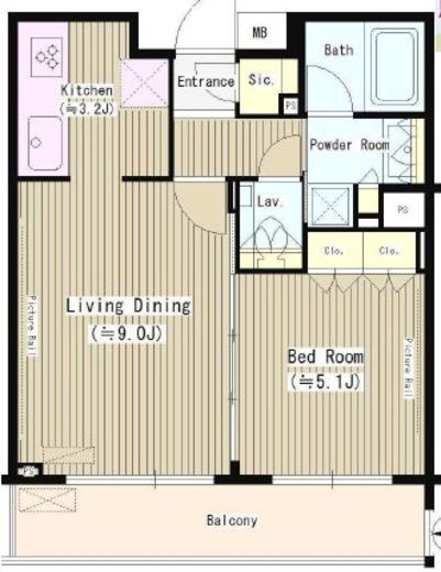 ラグゼガーデン松原　209号室　間取り