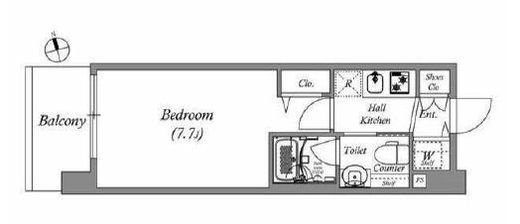 エスタート品川南大井2　402号室　間取り