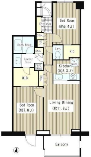 OASE用賀　E205号室　間取り
