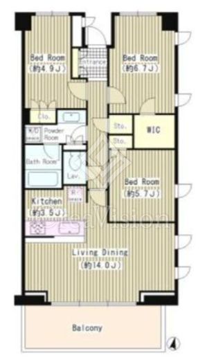 OASE用賀　E204号室　間取り