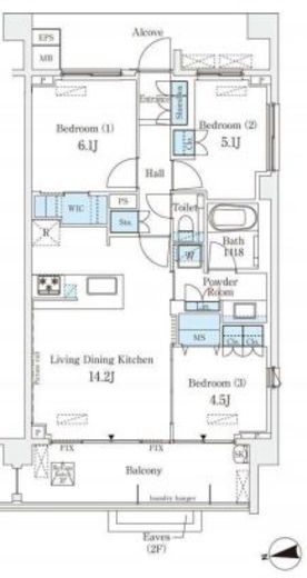 ライトテラス世田谷砧　308号室　間取り