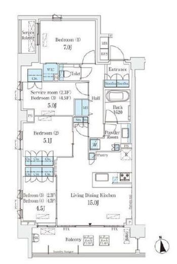 ライトテラス世田谷砧　207号室　間取り