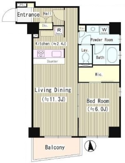 ラ・ヴィータ35　602号室　間取り