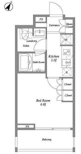 ルヴァン雪谷大塚　206号室　間取り
