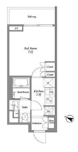 ルヴァン雪谷大塚　501号室　間取り