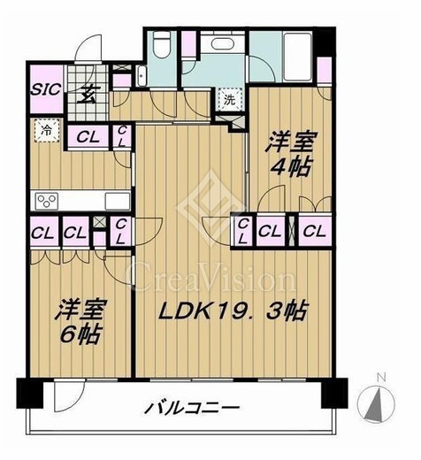 パークホームズ大岡山ラヴィアンコート　1004号室　間取り