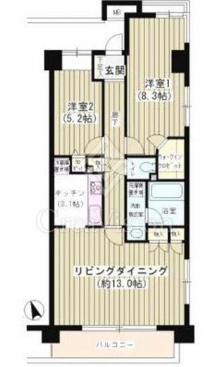 ラヴィーン等々力　208号室　間取り