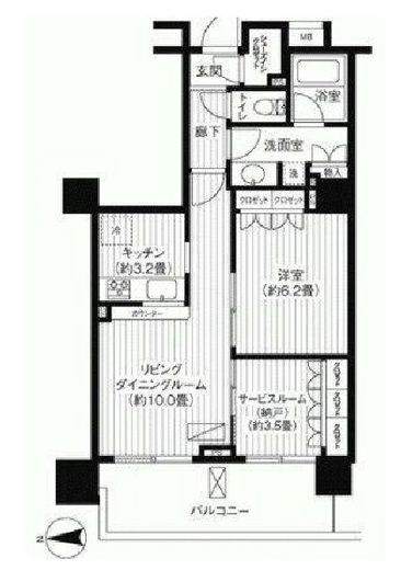 ル・サンクアイリスタワー　603号室　間取り
