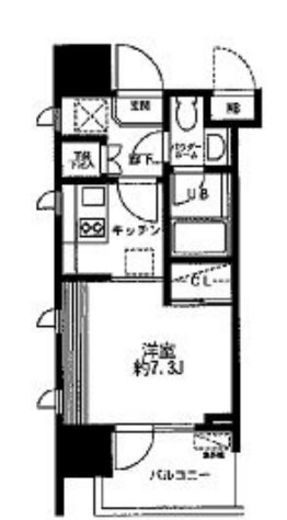 レジディア大森東　401号室　間取り