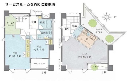 モデルノオパス有栖川　502号室　間取り
