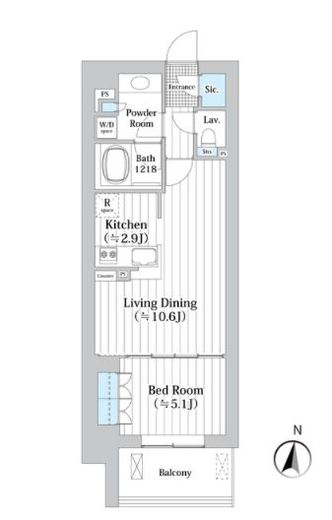 アビティグランデ砧　B301号室　間取り