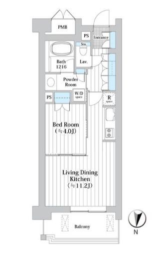 アビティグランデ砧　B514号室　間取り