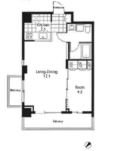 レジディア南雪谷　703号室　間取り