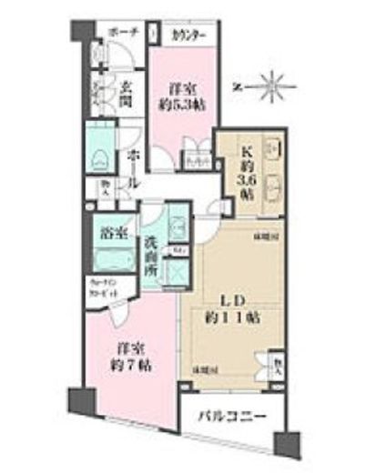 下北沢パークハウス　502号室　間取り