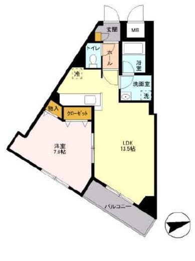 アビティ用賀　203号室　間取り