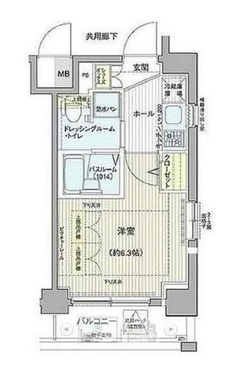 エステムプラザ品川アーバンヒルズ　1104号室　間取り