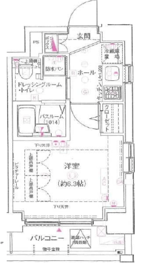 エステムプラザ品川アーバンヒルズ　504号室　間取り