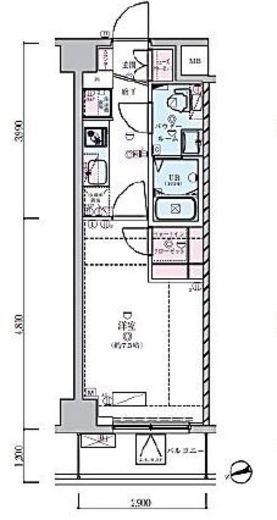 ジェノヴィア蒲田2スカイガーデン　202号室　間取り