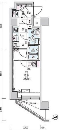 ジェノヴィア蒲田2スカイガーデン　505号室　間取り