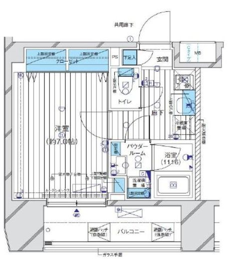 メインステージ目黒3　303号室　間取り