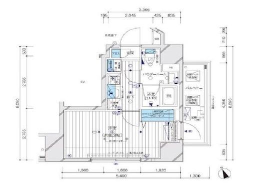メインステージ目黒3　705号室　間取り