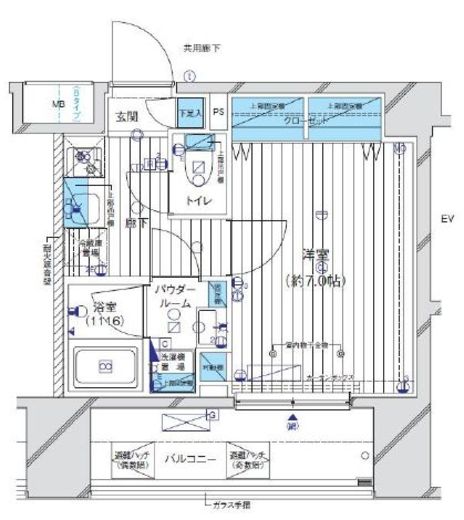 メインステージ目黒3　904号室　間取り