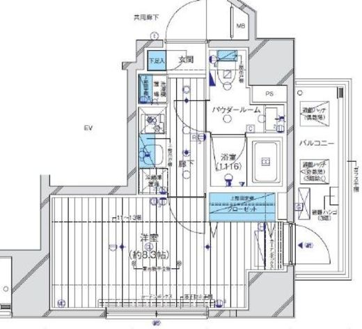 メインステージ目黒3　905号室　間取り