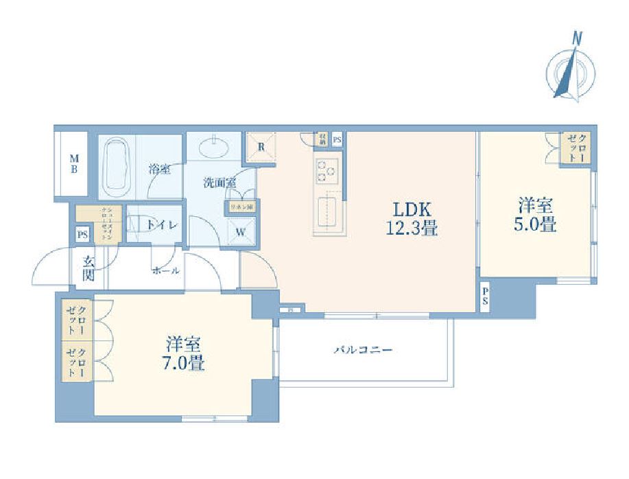 クオリア南麻布　201号室　間取り