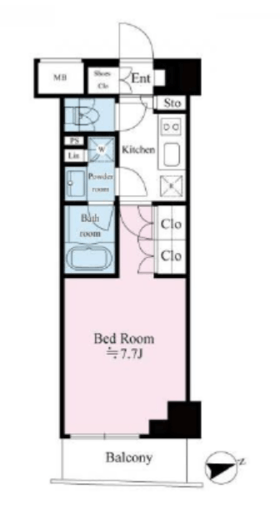 リテラス馬込　203号室　間取り